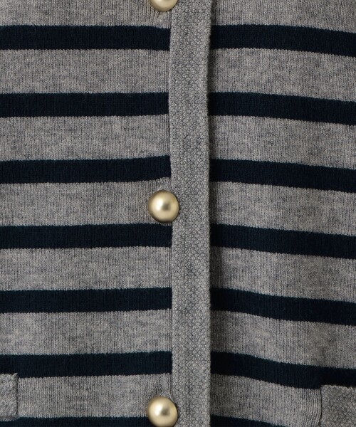 Afternoon Tea(アフタヌーンティー)の「MON JOURNALボーダーニットカーディガン(カーディガン/ボレロ・レディース・グレー/ベージュ/アイボリー・MEDIUM)」の11枚目の写真