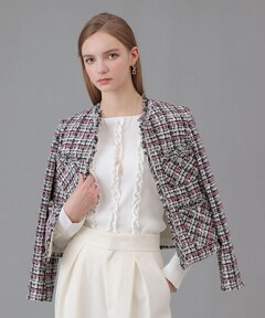 TOMORROWLAND 41,800円24A/Wマルチツイードジャケット マルチツイード ラウンドカラージャケット | maison