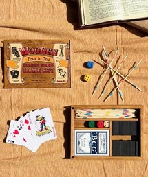 DULTON(_g)WOODEN 4IN1 CLASSIC BOARD GAME SET/ENVbN {[h Q[ Zbg()