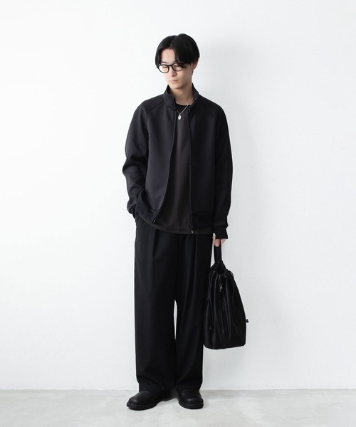 ATTACHMENT（アタッチメント）の「PE ストレッチ ダブルニット トラックジャケット / PE STRETCH DOUBLE KNIT TRACK JKT（ブルゾン・メンズ・ダークカーキ/ライトグレー/ブラック・4/3/1/2）」の8枚目の写真
