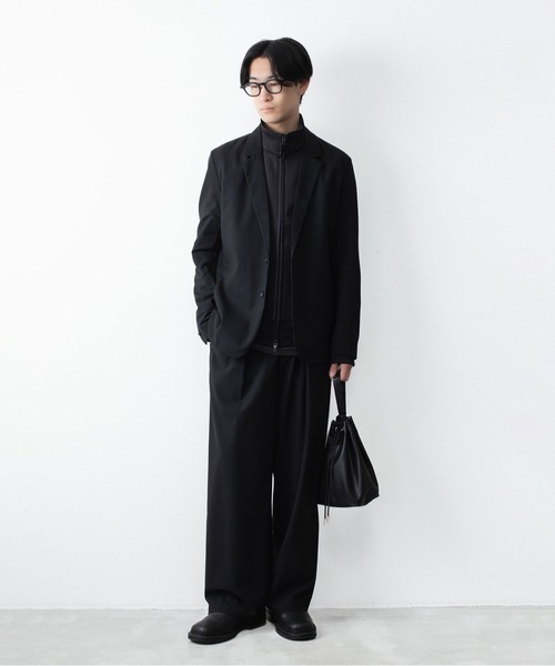 ATTACHMENT（アタッチメント）の「PE ストレッチ ダブルニット トラックジャケット / PE STRETCH DOUBLE KNIT TRACK JKT（ブルゾン・メンズ・ダークカーキ/ライトグレー/ブラック・4/3/1/2）」の9枚目の写真