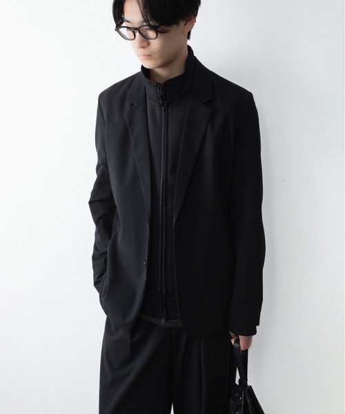 ATTACHMENT（アタッチメント）の「PE ストレッチ ダブルニット トラックジャケット / PE STRETCH DOUBLE KNIT TRACK JKT（ブルゾン・メンズ・ダークカーキ/ライトグレー/ブラック・4/3/1/2）」の10枚目の写真