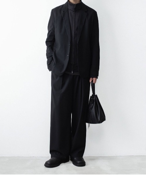 ATTACHMENT（アタッチメント）の「PE ストレッチ ダブルニット トラックジャケット / PE STRETCH DOUBLE KNIT TRACK JKT（ブルゾン・メンズ・ダークカーキ/ライトグレー/ブラック・4/3/1/2）」の7枚目の写真