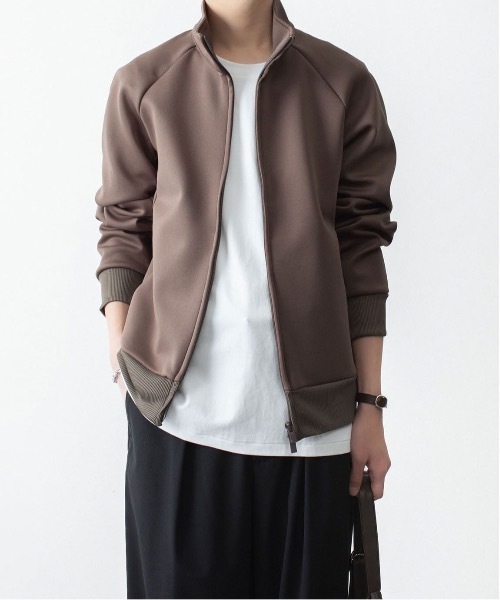 ATTACHMENT（アタッチメント）の「PE ストレッチ ダブルニット トラックジャケット / PE STRETCH DOUBLE KNIT TRACK JKT（ブルゾン・メンズ・ダークカーキ/ライトグレー/ブラック・4/3/1/2）」の9枚目の写真