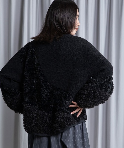 MARECHAL TERRE(マルシャルテル)の「ボアコンビネーショントップス(その他トップス・レディース・ブラック/オフホワイト/ネイビー/ベージュ・MEDIUM)」の22枚目の写真