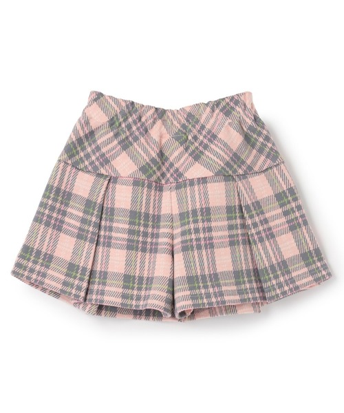 KP（ケーピー）の「Wジャカードチェック スカパン（その他パンツ・キッズ・ネイビー/ピンク・90cm/100cm/110cm/120cm/130cm/140cm/150cm）」の3枚目の写真