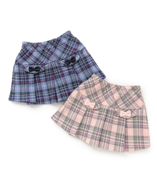 KP（ケーピー）の「Wジャカードチェック スカパン（その他パンツ・キッズ・ネイビー/ピンク・90cm/100cm/110cm/120cm/130cm/140cm/150cm）」の12枚目の写真