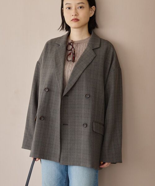 セール】オーバーサイズダブルジャケット（テーラードジャケット