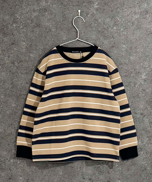 ZI-ON(ジーオン)の「キッズ ボーダー オーバーサイズ トレーナー(スウェット・キッズ・グレー系その他/ブラック/ホワイト×グリーン/ネイビー/ブルー系その他/チャコールグレー・110cm/120cm/130cm/140cm/150cm/160cm)」の10枚目の写真