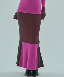 MULTICOLOR RIB KNIT SKIRT