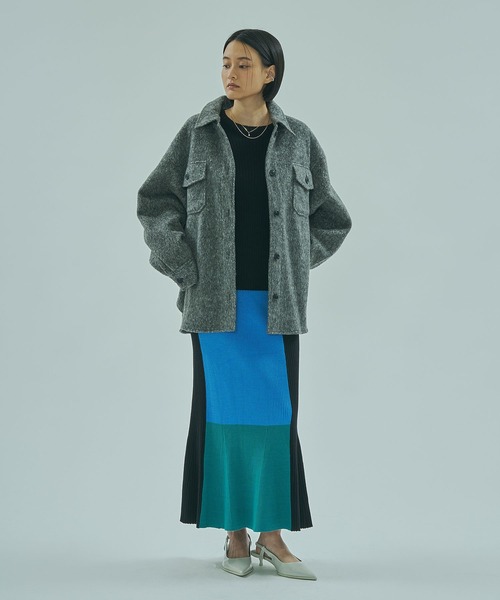ROSE BUD(ローズバッド)の「MULTICOLOR RIB KNIT SKIRT(スカート・レディース・ブラック/バーガンディー・ONE SIZE)」の9枚目の写真