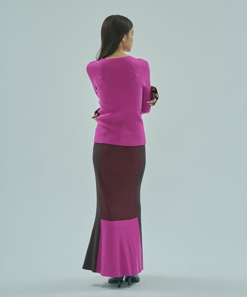 ROSE BUD(ローズバッド)の「MULTICOLOR RIB KNIT SKIRT(スカート・レディース・ブラック/バーガンディー・ONE SIZE)」の17枚目の写真