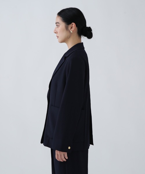 NAVYNAVY（ネイビーネイビー）の「【NAVYNAVY】【365ユーティリティー】丸めて持ち運べる忍ばせストレッチギャバテーラードジャケット（テーラードジャケット・レディース・ネイビー/ブラック・SMALL/MEDIUM）」の18枚目の写真