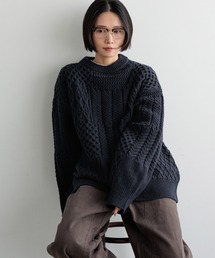 LOWRYS FARM | 【LFM(U)】クレイジーケーブルニットプルオーバー　 606149(ニット/セーター)