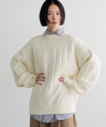 LOWRYS FARM | 【LFM(U)】クレイジーケーブルニットプルオーバー　 606149(ニット/セーター)