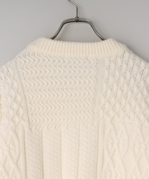 LOWRYS FARM（ローリーズファーム）の「【LFM(U)】クレイジーケーブルニットプルオーバー　 606149（ニット/セーター・メンズ・ブルー/ホワイト/ネイビー・MEDIUM/LARGE）」の8枚目の写真