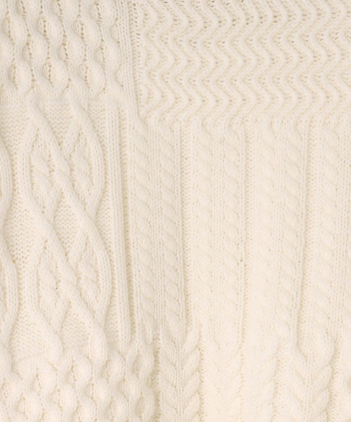 LOWRYS FARM（ローリーズファーム）の「【LFM(U)】クレイジーケーブルニットプルオーバー　 606149（ニット/セーター・メンズ・ブルー/ホワイト/ネイビー・MEDIUM/LARGE）」の9枚目の写真