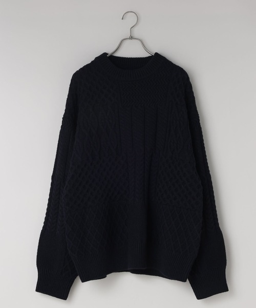 LOWRYS FARM（ローリーズファーム）の「【LFM(U)】クレイジーケーブルニットプルオーバー　 606149（ニット/セーター・メンズ・ブルー/ホワイト/ネイビー・MEDIUM/LARGE）」の13枚目の写真