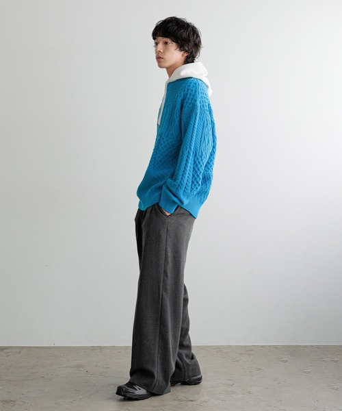 LOWRYS FARM（ローリーズファーム）の「【LFM(U)】クレイジーケーブルニットプルオーバー　 606149（ニット/セーター・メンズ・ブルー/ホワイト/ネイビー・MEDIUM/LARGE）」の18枚目の写真