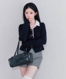 OLIVE des OLIVE | 金ボタンレイヤードニット(ニット/セーター)