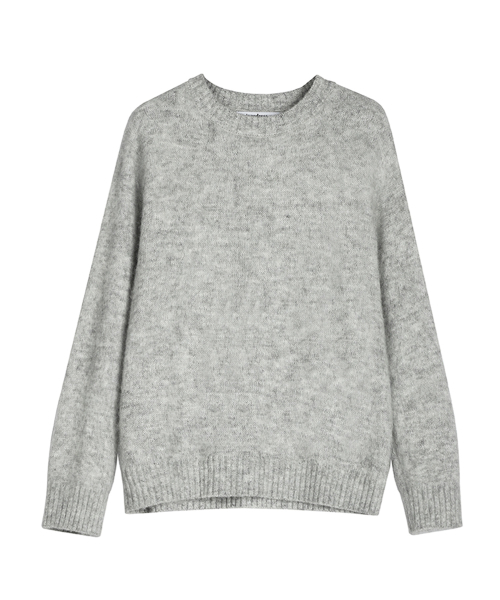 AVANDRESS(アバンドレス )の「Round Angora Knit - 6 COL(ニット/セーター・レディース・エメラルドブルー/ブラック/パープル/杢グレー/Mustard・1/2)」の16枚目の写真