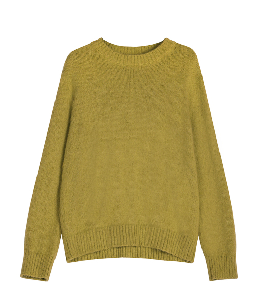 AVANDRESS(アバンドレス )の「Round Angora Knit - 6 COL(ニット/セーター・レディース・エメラルドブルー/ブラック/パープル/杢グレー/Mustard・1/2)」の17枚目の写真
