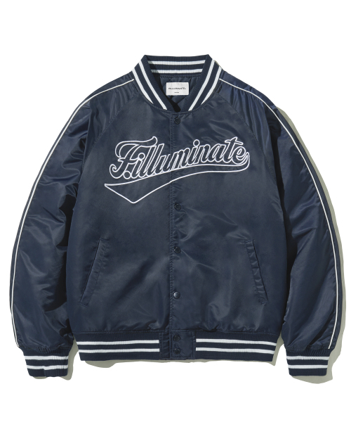 F.ILLUMINATE(フィルミネイト)の「カーブドロゴバスティジャケット-ネイビー(スタジャン・レディース・その他・MEDIUM/LARGE/SMALL)」の1枚目の写真