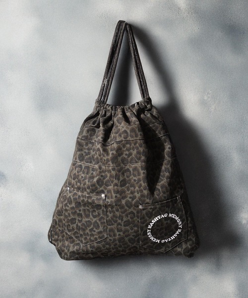MEMORY】迷彩 レオパード 総柄 ナップサック / Camouflage Leopard