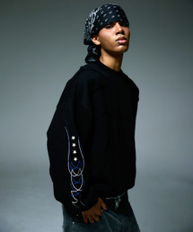 LIBERE（リベーレ）の「LIBERE リベーレ / WESTERN FLAME CREWNECK SWEAT ビッグシルエットウエスタンフレイムクルーネックスウェット / 255224-255225（スウェット）」