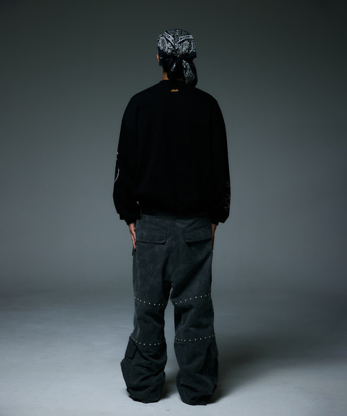 LIBERE（リベーレ）の「LIBERE リベーレ / WESTERN FLAME CREWNECK SWEAT ビッグシルエットウエスタンフレイムクルーネックスウェット / 255224-255225（スウェット・メンズ・ブラック/ブラウン・SMALL/MEDIUM/LARGE）」の5枚目の写真