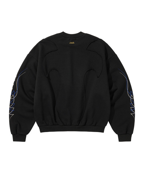 LIBERE（リベーレ）の「LIBERE リベーレ / WESTERN FLAME CREWNECK SWEAT ビッグシルエットウエスタンフレイムクルーネックスウェット / 255224-255225（スウェット・メンズ・ブラック/ブラウン・SMALL/MEDIUM/LARGE）」の7枚目の写真