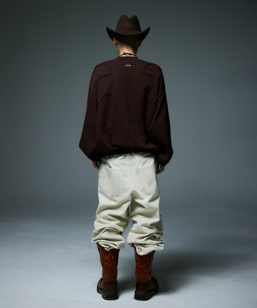 LIBERE（リベーレ）の「LIBERE リベーレ / WESTERN FLAME CREWNECK SWEAT ビッグシルエットウエスタンフレイムクルーネックスウェット / 255224-255225（スウェット・メンズ・ブラック/ブラウン・SMALL/MEDIUM/LARGE）」の15枚目の写真