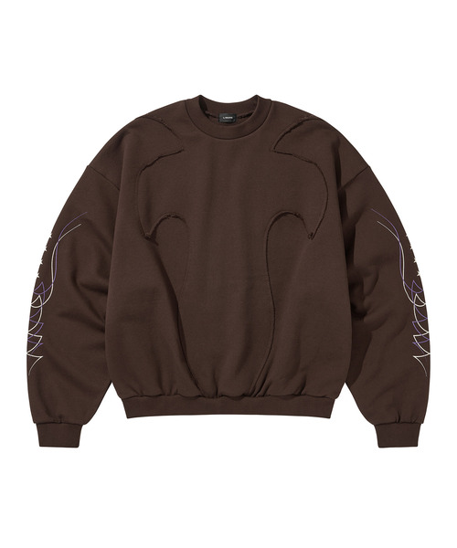 LIBERE（リベーレ）の「LIBERE リベーレ / WESTERN FLAME CREWNECK SWEAT ビッグシルエットウエスタンフレイムクルーネックスウェット / 255224-255225（スウェット・メンズ・ブラック/ブラウン・SMALL/MEDIUM/LARGE）」の16枚目の写真