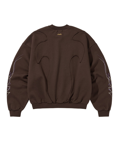 LIBERE（リベーレ）の「LIBERE リベーレ / WESTERN FLAME CREWNECK SWEAT ビッグシルエットウエスタンフレイムクルーネックスウェット / 255224-255225（スウェット・メンズ・ブラック/ブラウン・SMALL/MEDIUM/LARGE）」の17枚目の写真