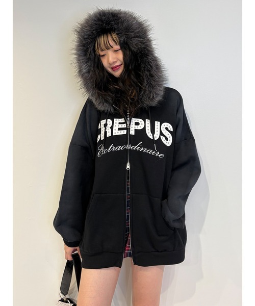 jouetie(ジュエティ)の「ファードッキングルーズフーディー(パーカー・レディース・グレー/ブラック・MEDIUM)」の19枚目の写真