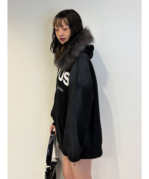 jouetie(ジュエティ)の「ファードッキングルーズフーディー(パーカー・レディース・グレー/ブラック・MEDIUM)」の20枚目の写真