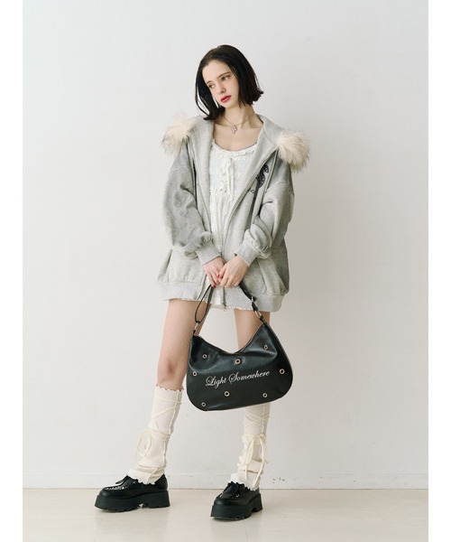 jouetie(ジュエティ)の「ファードッキングルーズフーディー(パーカー・レディース・グレー/ブラック・MEDIUM)」の8枚目の写真