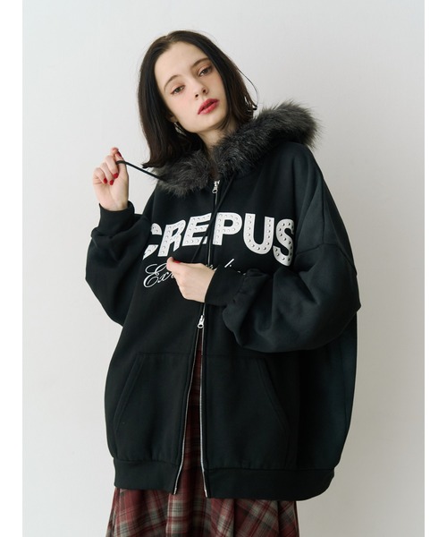 jouetie(ジュエティ)の「ファードッキングルーズフーディー(パーカー・レディース・グレー/ブラック・MEDIUM)」の11枚目の写真