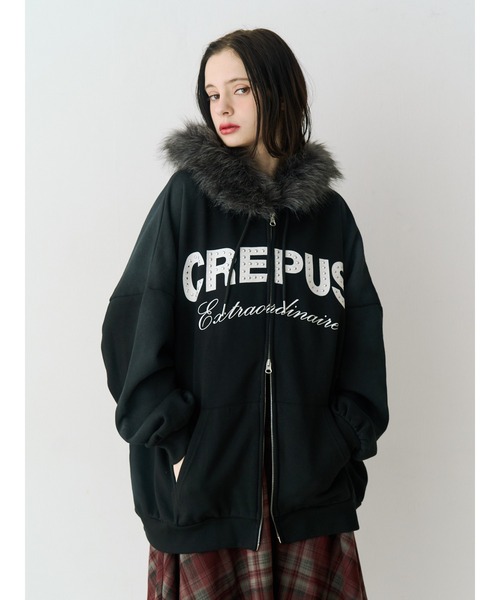 jouetie(ジュエティ)の「ファードッキングルーズフーディー(パーカー・レディース・グレー/ブラック・MEDIUM)」の12枚目の写真