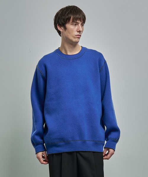 CASHMERE CASHMERE（カシミヤカシミヤ）の「【CASHMERE CASHMERE/カシミアカシミア】CASHMERE REVERSIBLE PULLOVER（ニット/セーター・メンズ・ダークグリーン/ブラック/ダークネイビー/モカ/ダークグレー・48/44）」の3枚目の写真