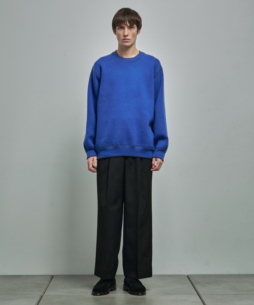 専用　CASHEMERE PULLOVER プルオーバー　新品タグ付き WEB限定】〈手洗い可能〉ランダムブルーゼ ロングスリーブ プル