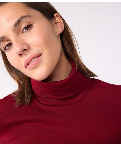 PETIT BATEAU(プチバトー)の「タートルネック長袖Tシャツ(Tシャツ/カットソー・レディース・ライトピンク/グリーン/レッド・XX-SMALL/X-SMALL/SMALL/MEDIUM)」の5枚目の写真