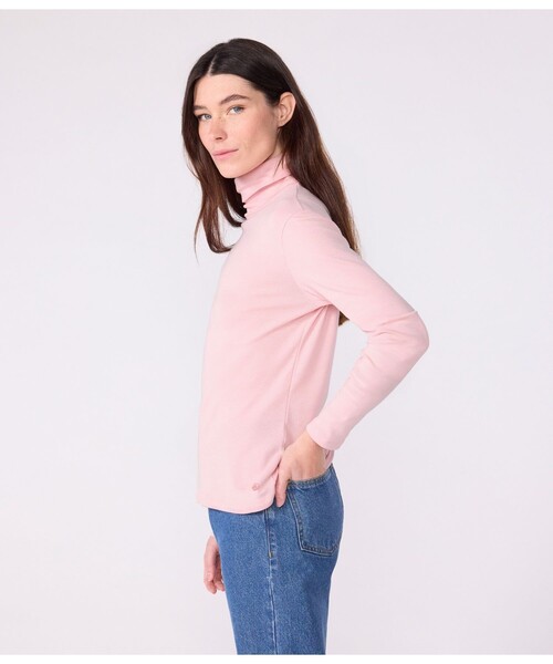PETIT BATEAU(プチバトー)の「タートルネック長袖Tシャツ(Tシャツ/カットソー・レディース・ライトピンク/グリーン/レッド・XX-SMALL/X-SMALL/SMALL/MEDIUM)」の11枚目の写真