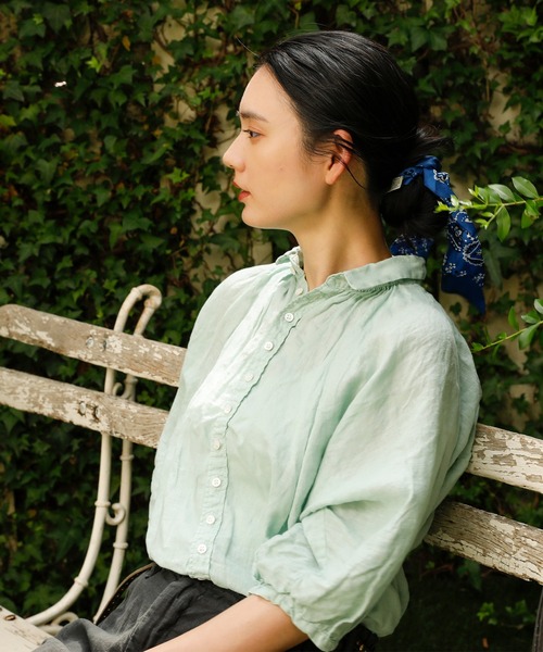 Brocante / ブロカント] リネンキャンバス グランシャツ | Domingo