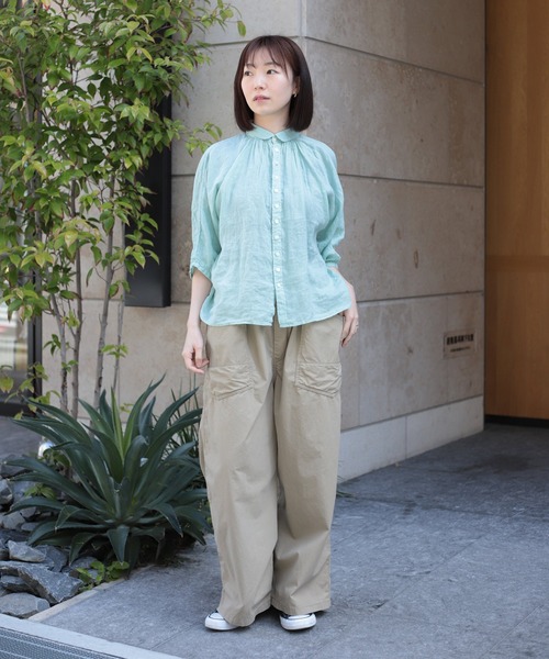 Brocante / リネンキャンバスグランシャツ fogy pink Brocante リネンキャンバスグランシャツ 定価15400円 38-042L ブラウス