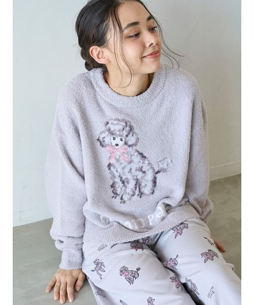 最終値下げ ジェラートピケ プードル総柄ロンＴ ロングパンツセット gelato pique（ジェラートピケ） プードル柄ロンT&ロングパンツ