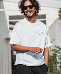 1minute 1second（ワンミニットワンセカンド）の「mt10110-6oz drawcord T-shirt with cursive print Tシャツ(1M26H280)（Tシャツ/カットソー）」