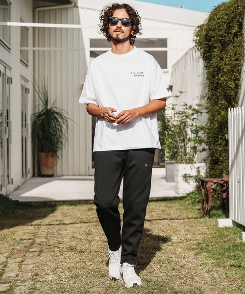 1minute 1second（ワンミニットワンセカンド）の「mt10110-6oz drawcord T-shirt with cursive print Tシャツ(1M26H280)（Tシャツ/カットソー・メンズ・ホワイト×ブラック/ブラック/ホワイト・M/L/XL）」の14枚目の写真