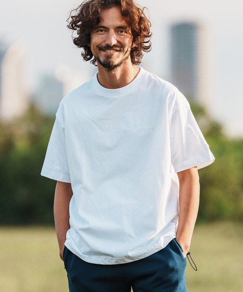 1minute 1second（ワンミニットワンセカンド）の「mt10110-6oz drawcord T-shirt with cursive print Tシャツ(1M26H280)（Tシャツ/カットソー・メンズ・ホワイト×ブラック/ブラック/ホワイト・M/L/XL）」の17枚目の写真