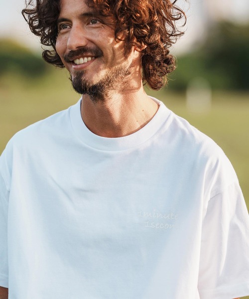 1minute 1second（ワンミニットワンセカンド）の「mt10110-6oz drawcord T-shirt with cursive print Tシャツ(1M26H280)（Tシャツ/カットソー・メンズ・ホワイト×ブラック/ブラック/ホワイト・M/L/XL）」の19枚目の写真